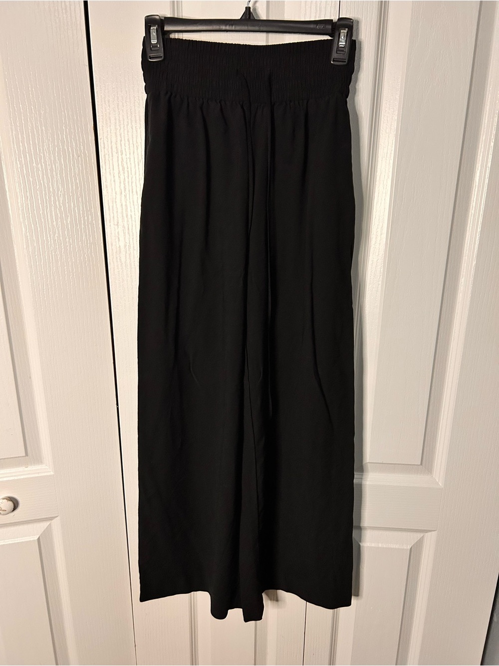 Open Edit Women’s Black Wide Leg Elastic Waist High Rise Trousers Pants Size XS